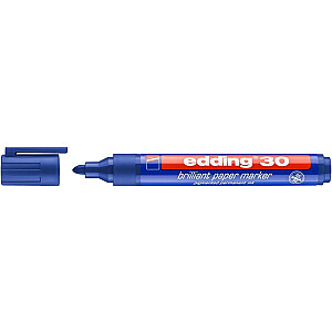 Бумажный маркер Edding 30 бриллиант, круглый кончик, 1,5-3 мм, синий