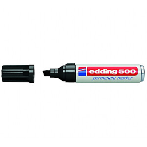 Перманентный маркер Edding 500, скрещенный кончик, 2-7 мм, черный