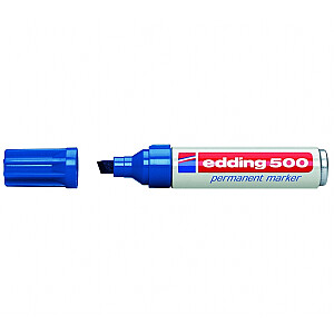 Перманентный маркер Edding 500, скрещенный кончик, 2-7мм, синий цвет