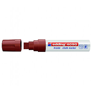 *Меловой маркер Edding 4090, крестообразный кончик, 4–15 мм, коричневый.