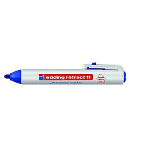 Перманентный маркер Edding 11, круглый наконечник, 1,5-3 мм, автоматический, синий