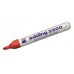 Перманентный маркер Edding 2200c, скрещенный кончик, 1-5 мм, красный