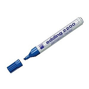 Перманентный маркер Edding 2200c, скрещенный кончик, 1-5 мм, синий