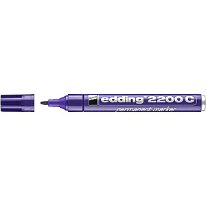 Перманентный маркер Edding 2000C, круглый кончик, 1,5-3 мм, фиолетовый цвет.