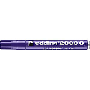 Перманентный маркер Edding 2000C, круглый кончик, 1,5-3 мм, фиолетовый цвет.