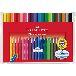 Faber-Castell GRIP žymekliai, 20 spalvų