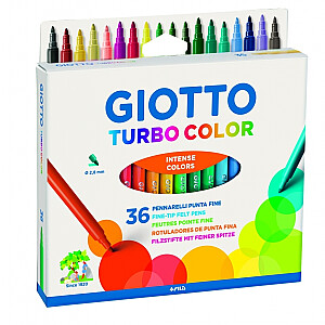 Fila Giotto Turbo Color markeriai, 36 spalvos