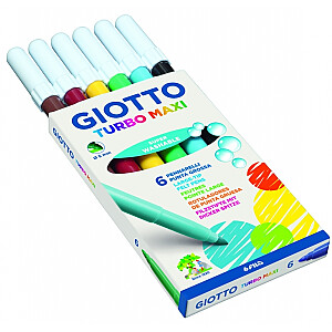*Маркеры для фетра Fila Giotto Turbo Maxi, 6 цветов.