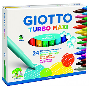 Fila Giotto Turbo Maxi markeriai, 24 spalvos