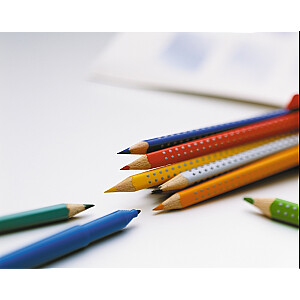 Faber-Castell Grip spalvoti pieštukai, tripusiai, 6 spalvų