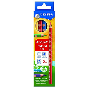 *Цветные карандаши Lyra Groove, 5 цветов.