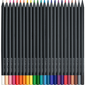 Spalvoti pieštukai Faber-Castell, Black Edition, 24 spalvos