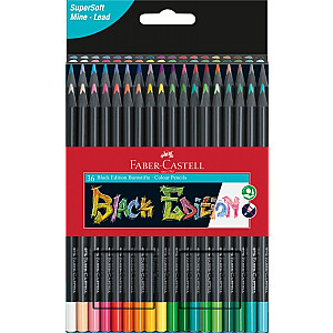 Spalvoti pieštukai Faber-Castell, Black Edition, 36 spalvos