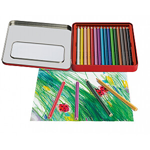 Spalvoti akvareliniai pieštukai Faber-Castell Grip Jumbo, 16 spalvų