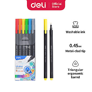 Ручки цветные DELI 6 цветов