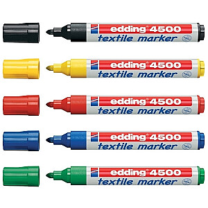 *Набор маркеров для текстиля Edding 4500, 5 цветов.