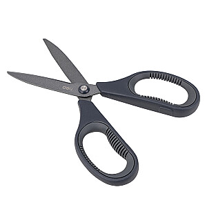 Žirklės DELI 77754 17cm soft touch, pilkos spalvos