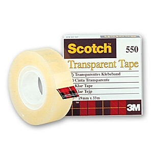 Lipni juosta Scotch, 550, 12mmx33m, skaidri