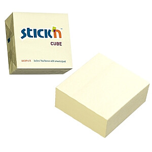 Lipni lakštai Stick'N 21072, 76x76mm, 400 lapų, geltona