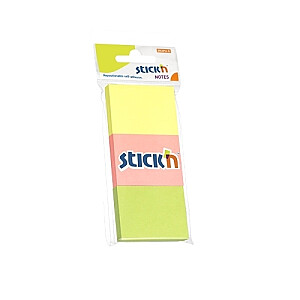 Клейкие листы Stick'N 21126, 38х51мм, 3х100 листов, 3 неоновых цвета, в блистере