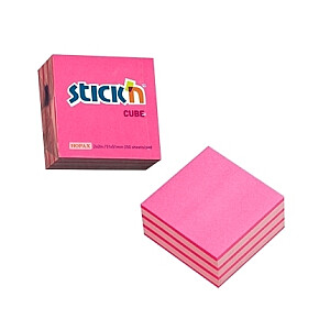 Lipni lakštai Stick'N 21337, 51x51mm, 250 lapų, 2 rožinės spalvos