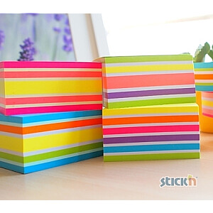 Lipni lakštai StickN 21537, 76x76mm, 400l neoniniai žali atspalviai
