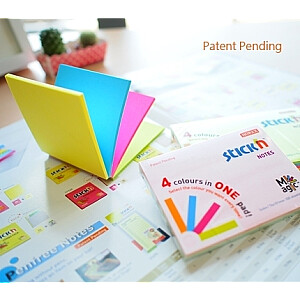 Stick'N Magic Pads 21571, 76x76mm, 4x25 lapai, 4 neoninės spalvos