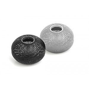 Dėžutė kabėms apvali, magnetinė Forpus metalinė perforuota juoda