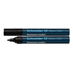 Nuolatinis žymeklis Schneider 230, 1-3mm, apvalus galas, juodas
