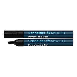 Перманентный маркер Schneider 233, 1-5мм, скрещенный кончик, черный цвет