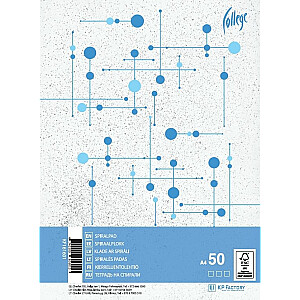 College Circles sąsiuvinis, A4, 50 lapų, dėžutė, šoninė spiralė