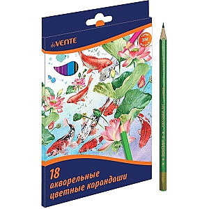 *Цветные акварельные карандаши deVENTE, 18 цветов.