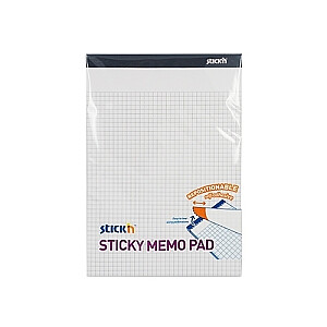 *Клейкие листы StickN 21853, 254х178мм, 50 листов, клетчатые, белые.