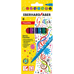EberhardFaber markeriai, blizgūs, 8 spalvos