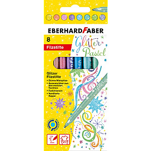 Фломастеры EberhardFaber, глянцевые, пастель, 8 цветов