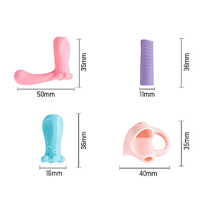 Trintukas pirštams DELI 69358 įprastam rašikliui, ergonomiškas, 4 vnt.