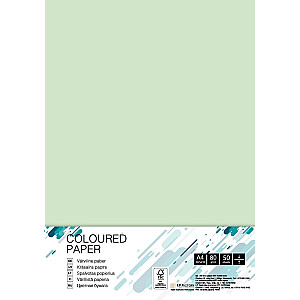 Бумага цветная Колледж, А4, 80г, GN27, зеленая, 50 листов