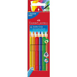Faber-Castell Grip spalvoti pieštukai, 6 spalvos