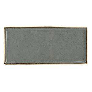 SEASONS tamsiai pilka stačiakampė lėkštė 36x15cm, Porland