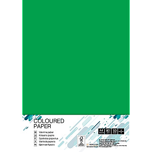 Бумага цветная Колледж, А4, 80г, ДГ457, темно-зеленая, 50 листов