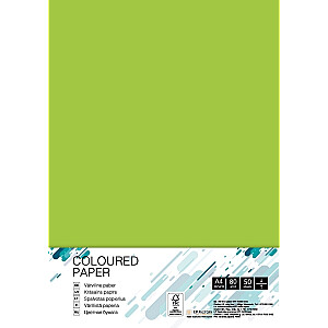 Spalvotas popierius College, A4, 80g, LG46, žalias, 50 lapų