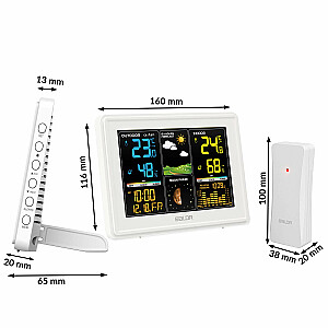 Метеостанция с дисплеем BD-907 белая