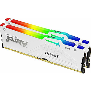 Atmintis Kingston Fury Beast RGB, DDR5, 32 GB, 6000 MHz, CL36 (KF560C36BWEAK2-32)