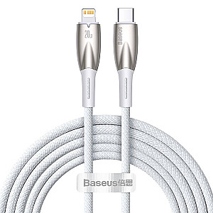 USB-C laidas, skirtas Lightning Baseus Glimmer Series, 20W, 2m (baltas)