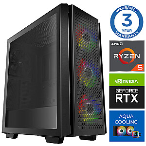 Žaidimų kompiuteris INTOP AQUA Ryzen 5 7600X 16GB DDR5 500SSD M.2 NVME RTX3050 8GB no-OS