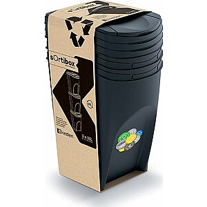 Atliekų konteineris Prosperplast Keden SORTI BOX - juodas perdirbimas