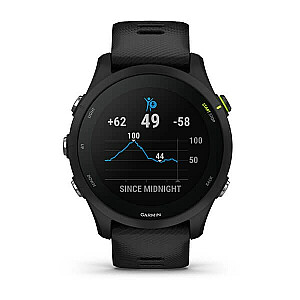 Garmin Forerunner 255 Music 3,3 cm (1,3 colio) MIP 46 mm Skaitmeninis 260 x 260 pikselių Jutiklinis ekranas Juodas Wi-Fi GPS (palydovas)