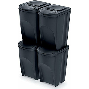 Atliekų konteineris Prosperplast Keden SORTI BOX - juodas perdirbimas