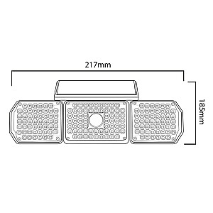 Maclean IP65 saulės LED lemputė su judesio ir prieblandos jutikliu IP65 4W 320lm 4000K ličio jonų baterija 1200mAh 3 režimai Prožektorių apšvietimas Apsauga Sodas Prieškambaris Būstinė