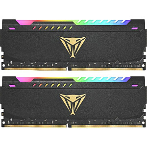 Память Patriot Viper Steel RGB, DDR4, 64 ГБ, 3200 МГц, CL18 (PVSR464G320C8K)